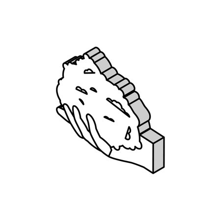 kinetic sand fidget toy isometric icon vector illustrationのイラスト素材