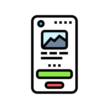 mockup ux ui design color icon vector illustrationのイラスト素材