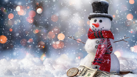 cold snowman moneyの素材