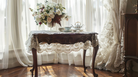carved victorian tableの素材