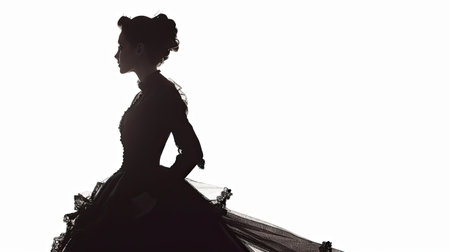 dress victorian woman silhouetteの素材