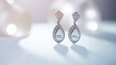 platinum white jewelry backgroundの素材