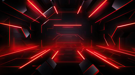 bright red neon backgroundの素材