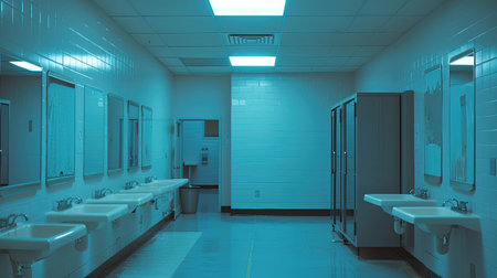 paper school restroomの素材