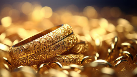 shiny golden jewelry backgroundの素材