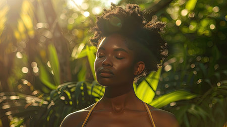 flexibility black women yogaの素材