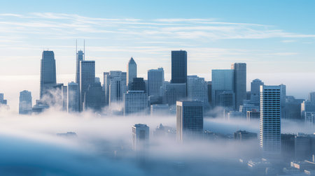 tall skyline skyscraper buildingの素材