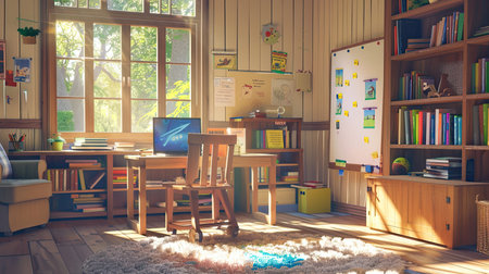 children homeschool classroomの素材