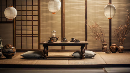 geisha vintage japanese backgroundの素材