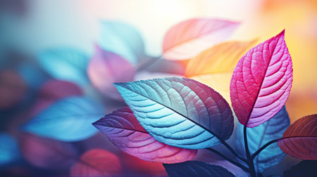 nature summer leaves backgroundの素材