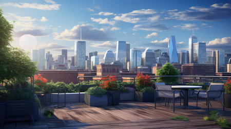 urban office city backgroundの素材