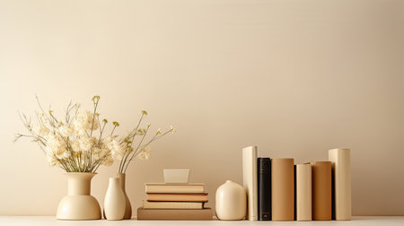 cream display biege backgroundの素材