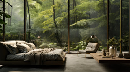 interior modern blurred roomの素材