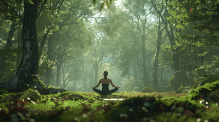 wellness yoga forestの素材