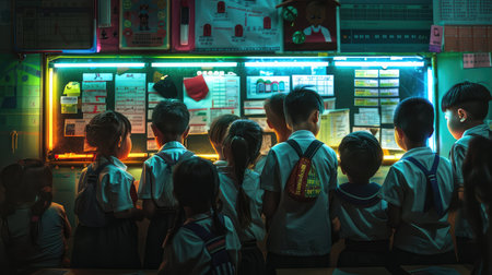 student school children learningの素材
