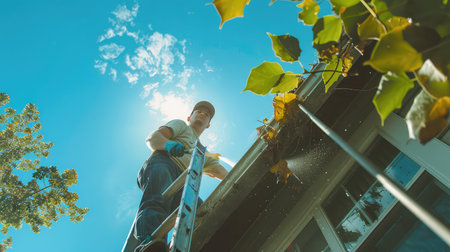 debris cleaning rain guttersの素材