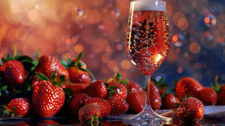 romantic strawberry champagneの素材