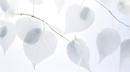 nature white leaves backgroundの素材