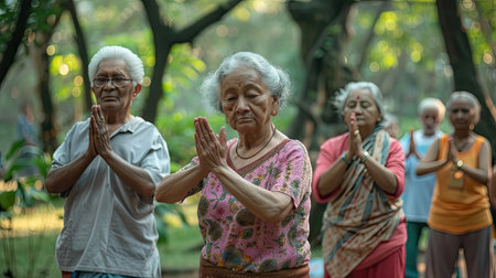 balance old people yogaの素材