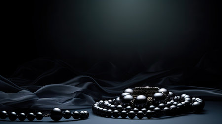 luxury black jewelry backgroundの素材