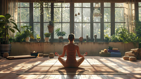 mindfulness beginning yogaの素材
