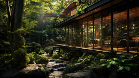 modern display house backgroundの素材