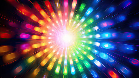 abstract rainbow blurred lightsの素材