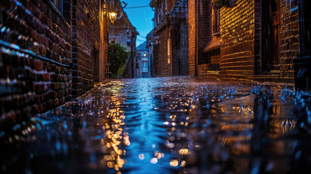 puddle rain isolatedの素材