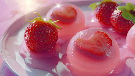 chewy strawberry mochiの素材