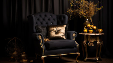 elegant luxury black backgroundの素材