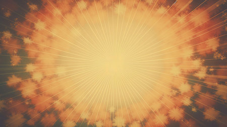 yellow sunburst vintage backgroundの素材