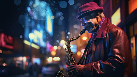 atmospheric night music backgroundの素材