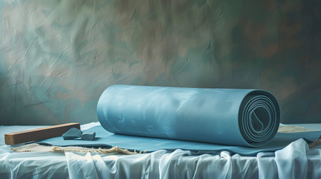 compact rolled up yoga matの素材