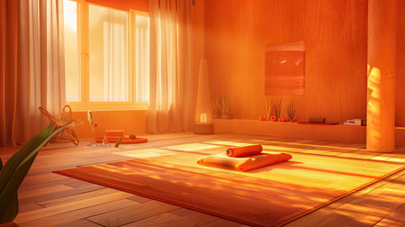 mindfulness orange yogaの素材