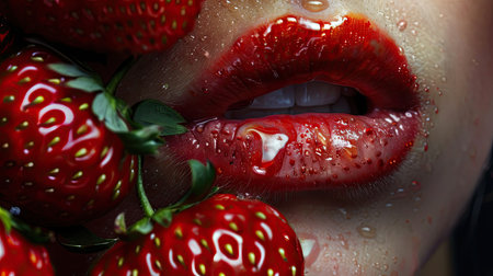 luscious strawberry lipsの素材