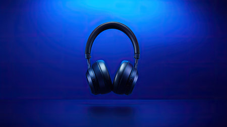 digital technology blue backgroundの素材