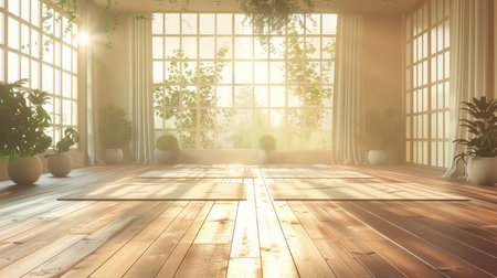 breathing yoga class backgroundの素材