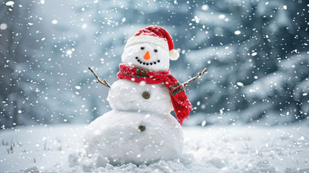 hat snowman sceneの素材