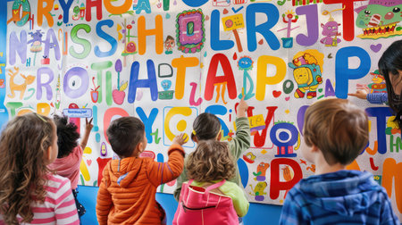 students school alphabetの素材