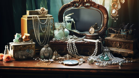 elegant retro jewelry backgroundの素材