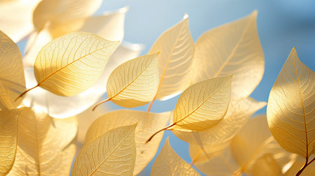 foliage golden leaves backgroundの素材
