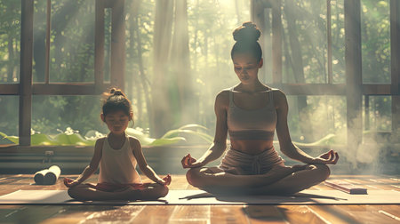 connection mom child yogaの素材