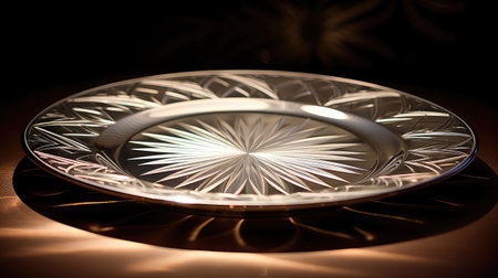 elegant plate silver backgroundの素材