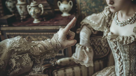 style victorian pointing fingerの素材