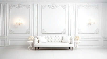 opulent white luxury backgroundの素材