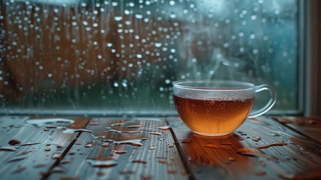 cozy rain and teaの素材
