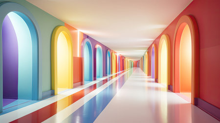 door corridor blurred roomの素材