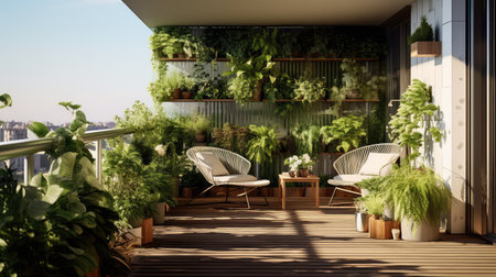 modern balcony apartment buildingの素材