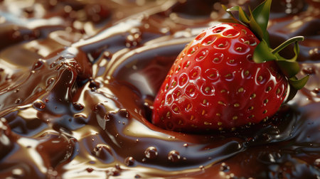 dessert strawberry and chocolateの素材