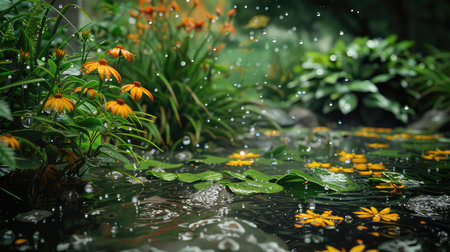 stormwater rain gardenの素材